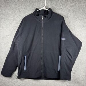 Vintage Patagonia Synchilla Full Zip Black Outdoors Hiking Size Large *Flaws